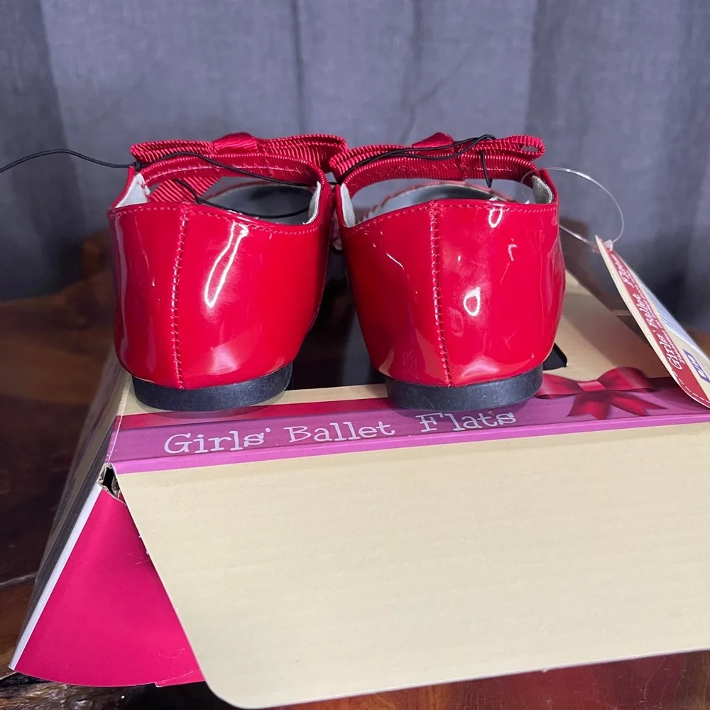 Lily & Dan, Girls Ballet Flats, Size 9/10, Red - Picture 4 of 7